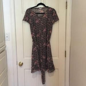 Button-down flowery dress